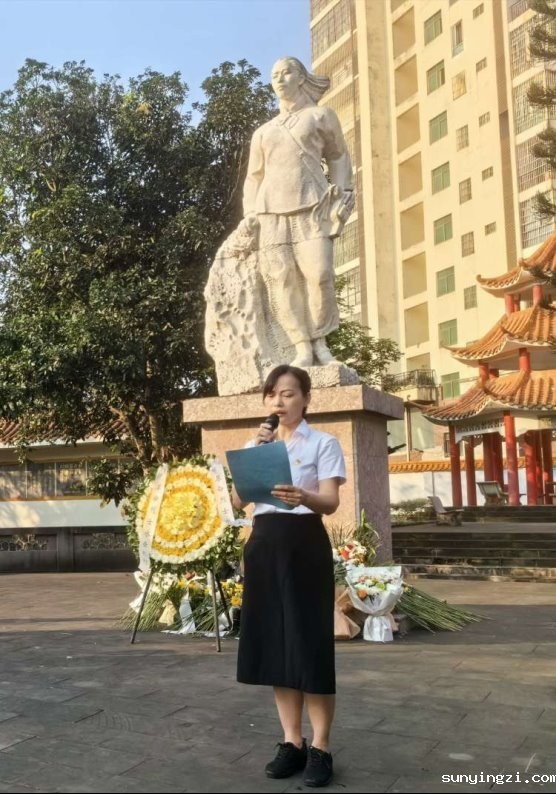 简篇-“清明祭英烈，红色永传承”——伟德公司官网地址赴刘秋菊纪念园开展清明祭扫活动