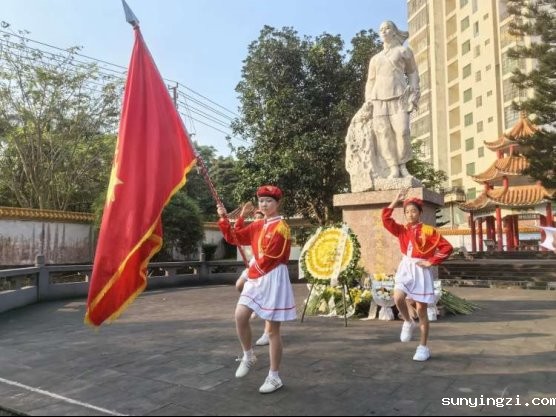 简篇-“清明祭英烈，红色永传承”——伟德公司官网地址赴刘秋菊纪念园开展清明祭扫活动